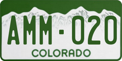 CO license plate AMM020