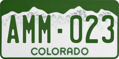 CO license plate AMM023