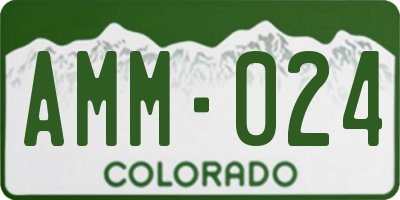 CO license plate AMM024