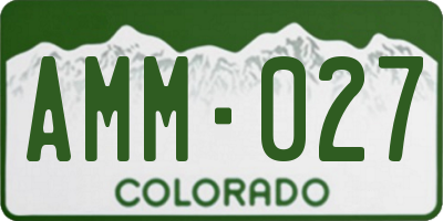 CO license plate AMM027