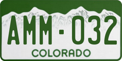 CO license plate AMM032