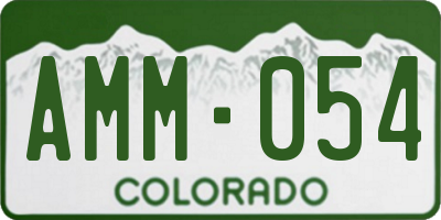 CO license plate AMM054