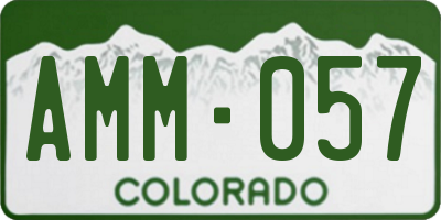 CO license plate AMM057