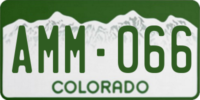 CO license plate AMM066