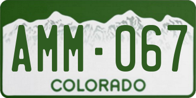CO license plate AMM067