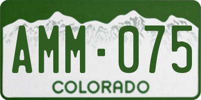 CO license plate AMM075