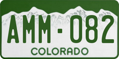 CO license plate AMM082