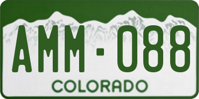 CO license plate AMM088