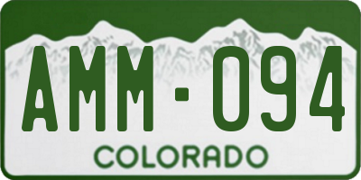 CO license plate AMM094
