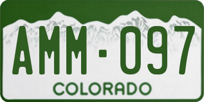 CO license plate AMM097