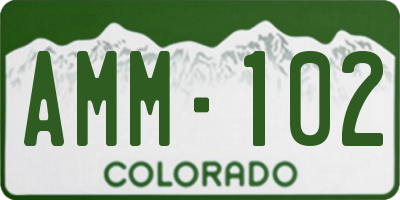 CO license plate AMM102