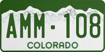 CO license plate AMM108