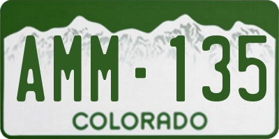 CO license plate AMM135