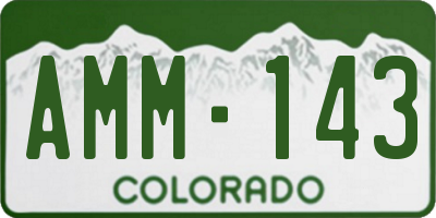 CO license plate AMM143