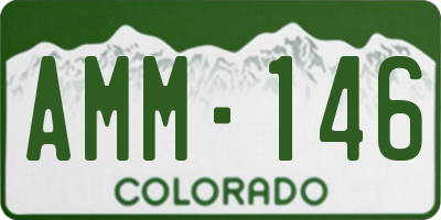 CO license plate AMM146