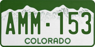 CO license plate AMM153