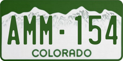 CO license plate AMM154