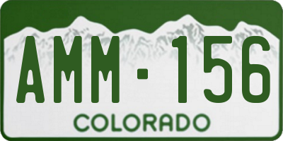 CO license plate AMM156