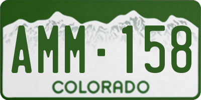 CO license plate AMM158