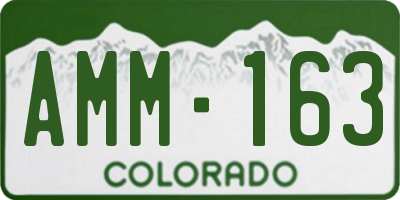 CO license plate AMM163