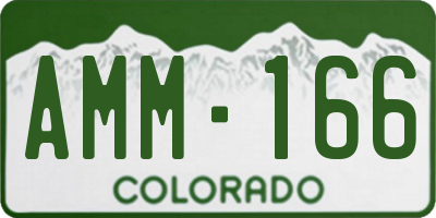 CO license plate AMM166