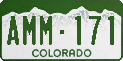 CO license plate AMM171