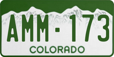 CO license plate AMM173