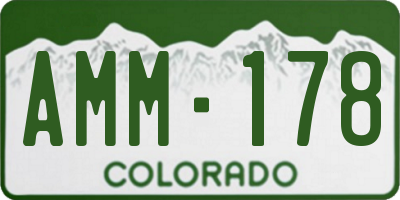 CO license plate AMM178