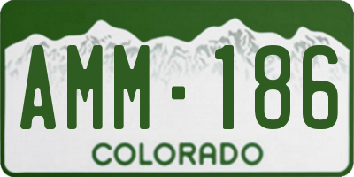 CO license plate AMM186