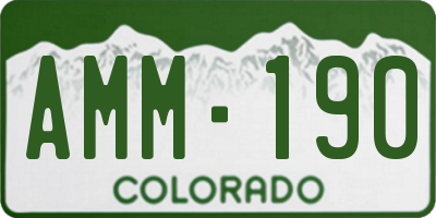 CO license plate AMM190