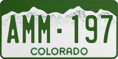 CO license plate AMM197