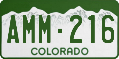 CO license plate AMM216