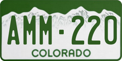 CO license plate AMM220