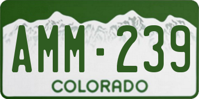 CO license plate AMM239