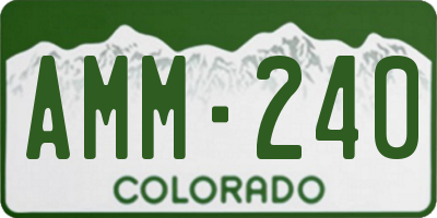 CO license plate AMM240