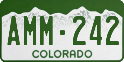 CO license plate AMM242