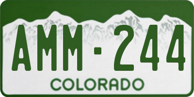 CO license plate AMM244