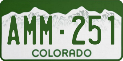 CO license plate AMM251