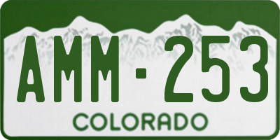 CO license plate AMM253