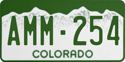 CO license plate AMM254