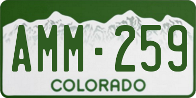CO license plate AMM259
