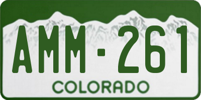CO license plate AMM261