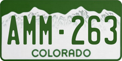 CO license plate AMM263