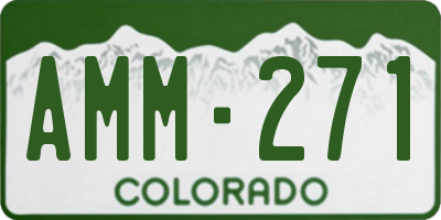 CO license plate AMM271
