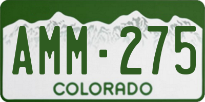 CO license plate AMM275