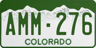 CO license plate AMM276