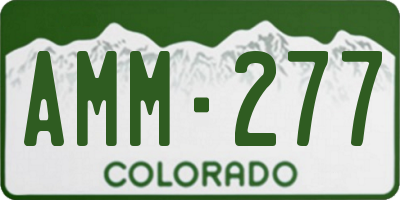 CO license plate AMM277