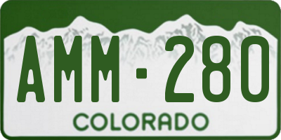 CO license plate AMM280