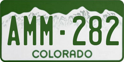 CO license plate AMM282