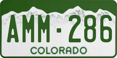 CO license plate AMM286